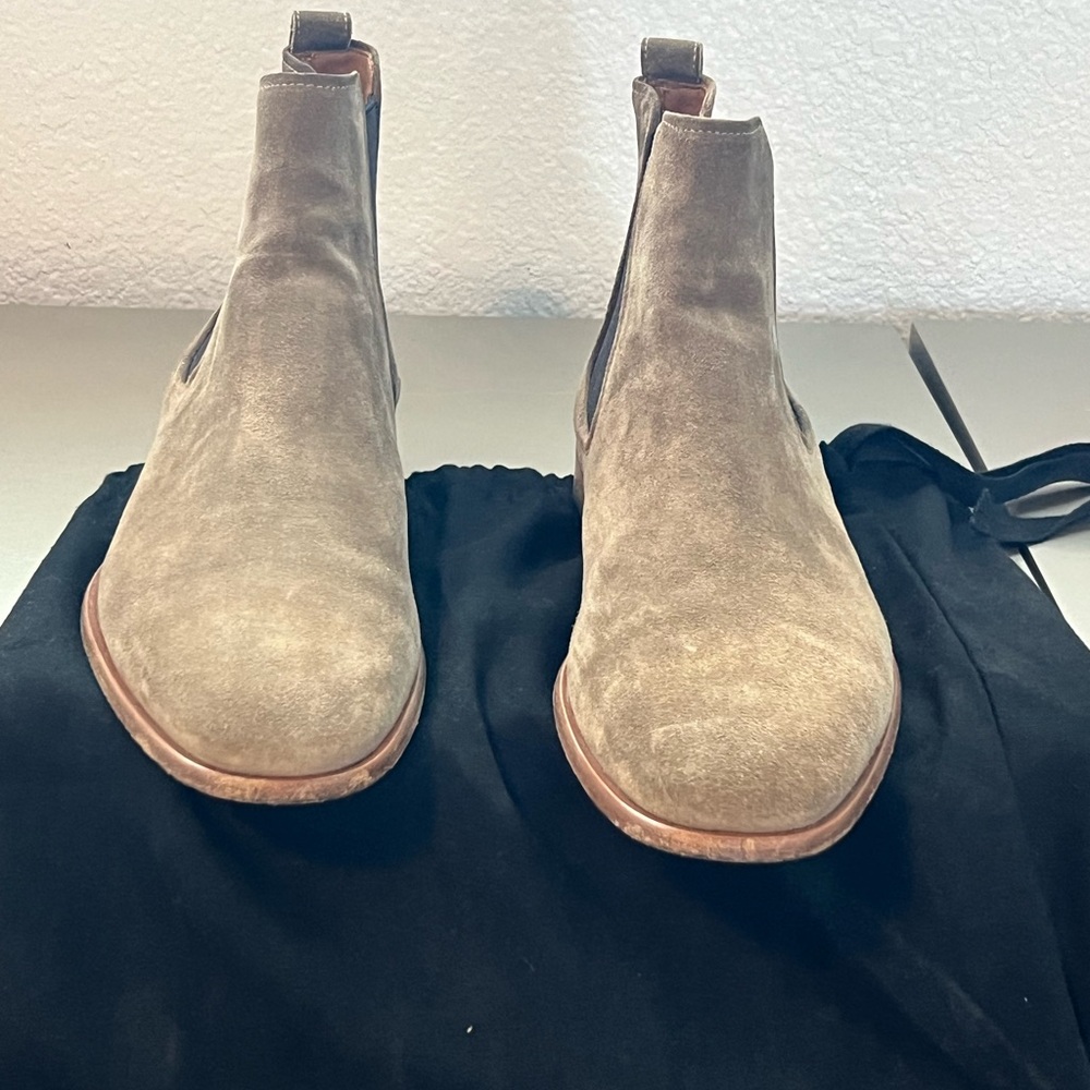 Men's Tan Suede Vince Chelsea Boots